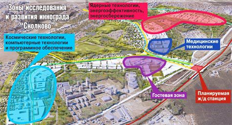 Карта сколково московской области