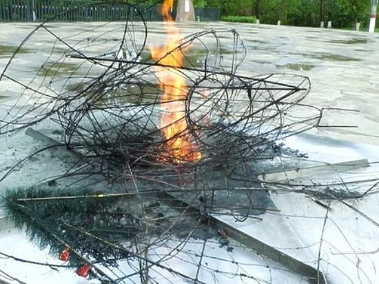 В Алексине школьники устроили пикник на Вечном огне