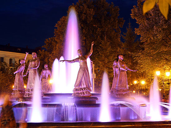 Первая музыкальная фонтанная композиция, выполненная на основе древнего башкирского предания о семи девушках, открылась в Уфе