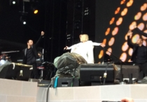 Лепс и Гагарина выступили в Москве перед Aerosmith