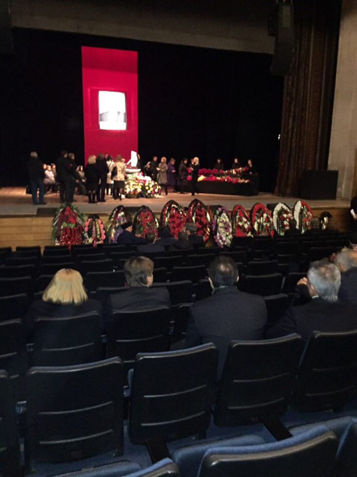 Прощание с замглавы района Карауловым в красногорском ДК "Подмосковье" 