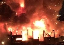 В четверг вечером в Москве на Тушинском машиностроительном заводе произошло возгорание