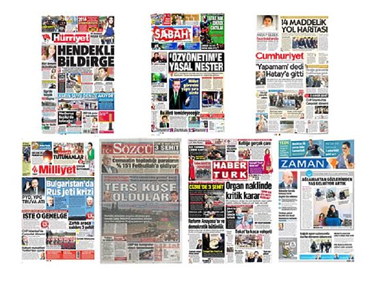 Заголовки турецких СМИ за 28.12.2015