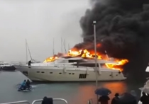 29-метровая яхта "Королева Анна", которая по данным СМИ принадлежала русскому бизнесмену, сгорела в порту турецкого курорта Фетхие