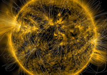 На сайте американского аэрокосмического агентства представлен необычный снимок Солнца, сделанный с помощью Обсерватории солнечной динамики NASA