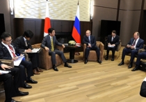 На переговорах в Сочи премьер-министр Японии Синдзо Абэ предложил президенту России Владимиру Путину план экономического сотрудничества двух стран