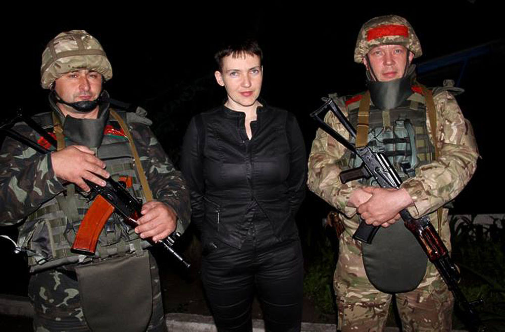 Савченко вся в черном вернулась в Донбасс поработать с НАТО