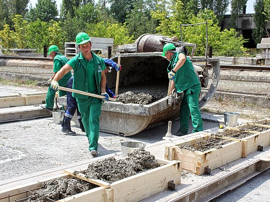 В Крыму впервые устроили соревнования среди бетонщиков