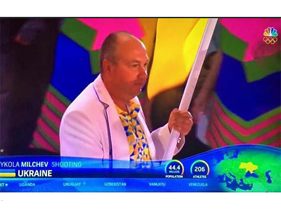 Телеканал NBC во время шествия спортсменов в Рио показал карту Украины с Крымом