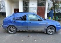 Юная москвичка выпала с 17-ого этажа дома на Балаклавском проспекте утром в понедельник и осталась жива, благодаря тому, что приземлилась на крышу припаркованного автомобиля
