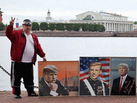 В то время, как в Штатах народ выходит на улицы, протестуя против победы миллиардера Дональда Трампа, в Петербурге поддерживают свежеизбранного президента и приглашают в Северную столицу