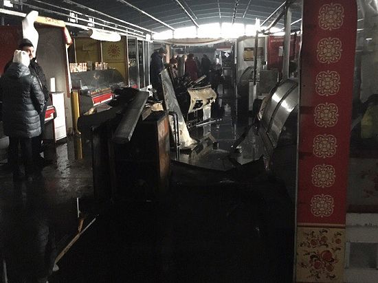 Калиновский рынок закрыт из-за пожара