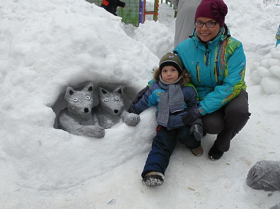 Экологическая выставка снежных скульптур открылась в Нижнем Новгороде