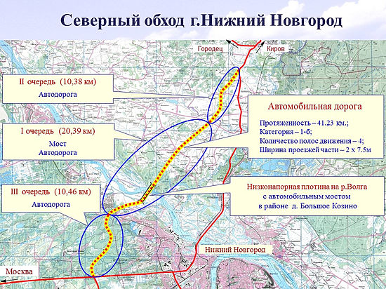 Северный обход Нижнего Новгорода пока вилами на Волге писан