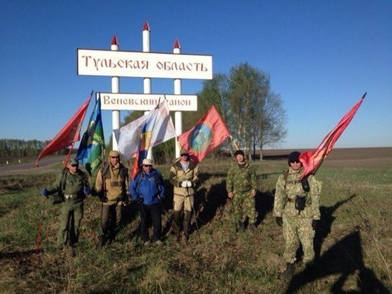Участники "Пешего Марша Победы", стартовавшие из Тамбова, добрались до Тульской области