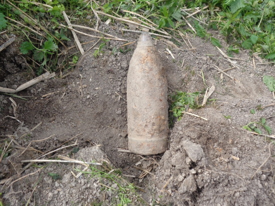В Кузбассе нашли артиллерийский снаряд 1919 года выпуска 