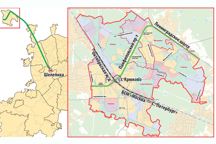 Метро до зеленограда схема