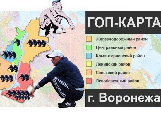 В Воронеже появилась карта гопников