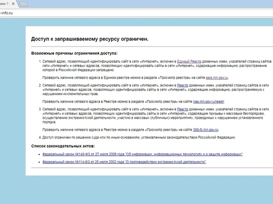 Роскомнадзор заблокировал СМИ из Серпухова