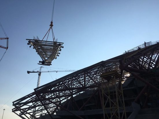 На стадионе «Самара Арена» установлен последний блок купола