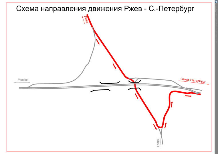 Санкт петербург ржев карта