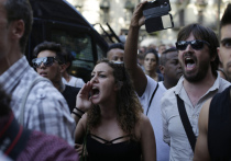 На улице Рамбле в Барселоне произошла стычка между противниками исламизации Европы и антифашистами
