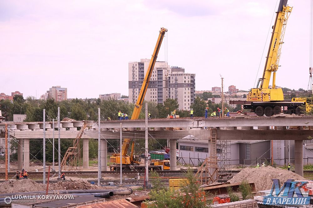 Что нам стоит мост построить: Фото со строительства нового Гоголевского моста в Петрозаводске