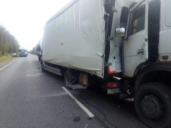 Четыре человека пострадали в массовой аварии с грузовиками на калужской трассе