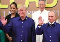 Президенты России и США Владимир Путин и Дональд Трамп снова пересеклись на саммите АТЭС во вьетнамском Дананге
