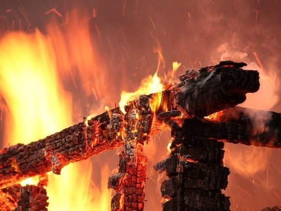 В Орловской области горел деревенский дом 