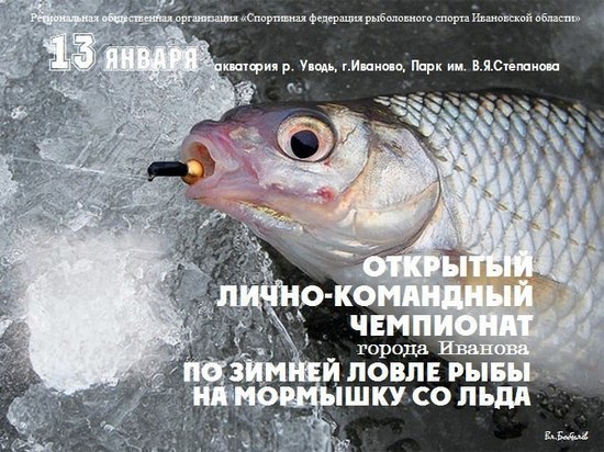 В Иванове пройдёт чемпионат города по подлёдному лову рыбы