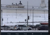 Огромное слово «Воры» появилось на снегу на склоне Казанского кремля утром 23 января