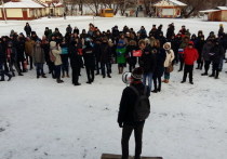 В Центральном парке культуры и отдыха города Кургана 28 января прошла согласованная акция в поддержку «Забастовки избирателей», организованной сторонниками политика Алексея Навального во многих российских регионах
