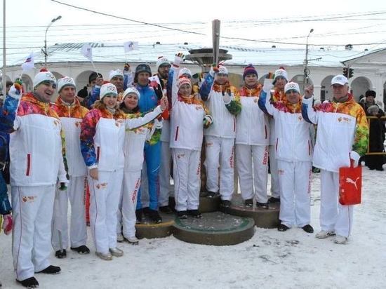 Олимпийский огонь зажегся в самом сердце Костромской области