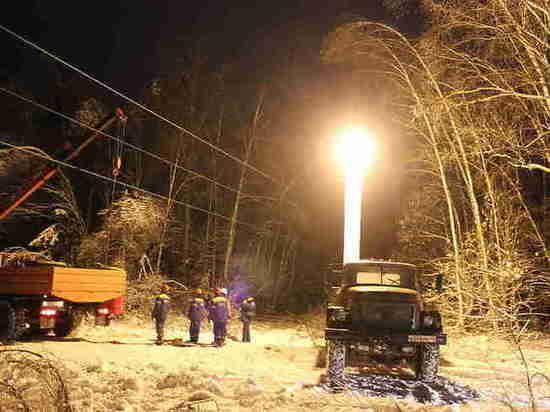 В обесточенные районы Калужской области началась подача электроэнергии