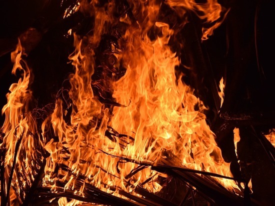 В Курской области в пожаре пострадал мужчина 