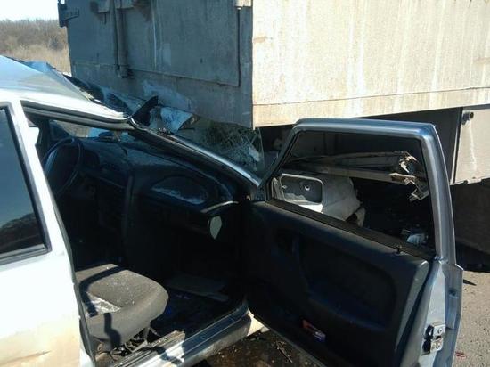 Водитель "Лады" на трассе в Тамбовской области въехал под грузовик