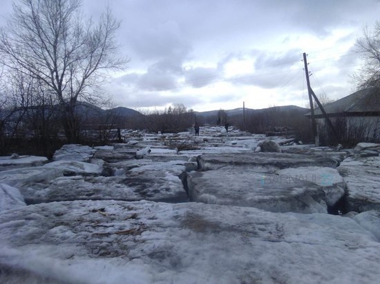 Огромные льдины угрожают селу в Алтайском крае
