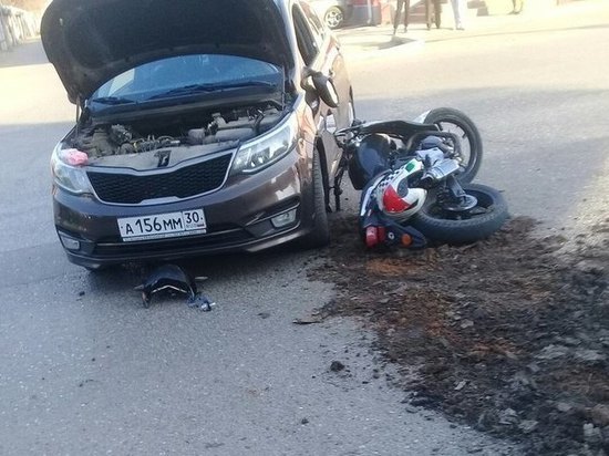 В Астрахани снова разбился мотоциклист