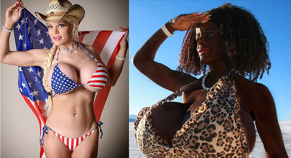 Блондинка-немка превратила себя в негритянку с гигантской грудью: фото