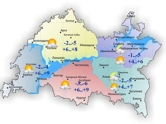 Небольшой снег и гололедица ожидаются 25 апреля в Татарстане