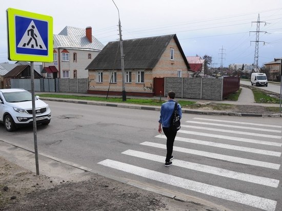 В Тамбове появился новый пешеходный переход на улице Комиссара Московского