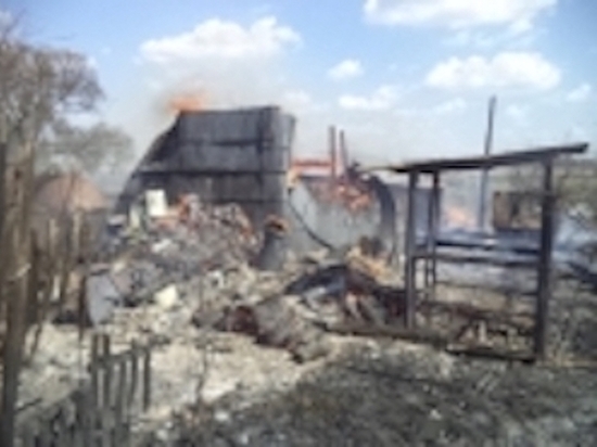 В Щекинском районе сгорел сарай и гараж