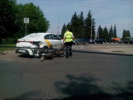 В Ульяновске байкер пострадал при столкновении мотоцикла с иномаркой 