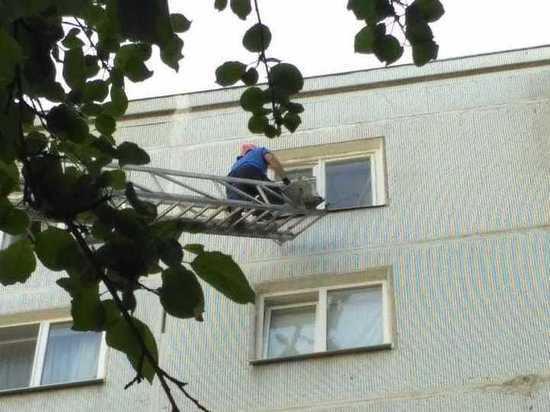 В Казани с окна 9 этажа сотрудники МЧС сняли женщину