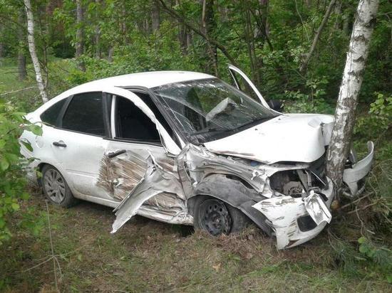 В Тамбовской области "Гранта" после столкновения с грузовиком врезалась в дерево