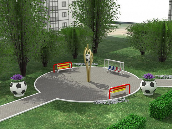 В Барнауле организуют зеленый уголок в футбольном стиле у парка
