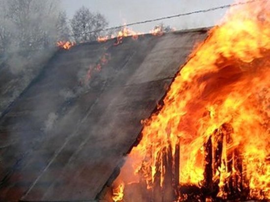 В оренбургском СНТ «Луч» сгорел дачный домик
