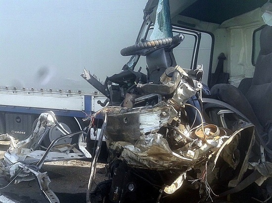 В Мордовии столкнулись три грузовика, в реанимацию попал один из водителей  