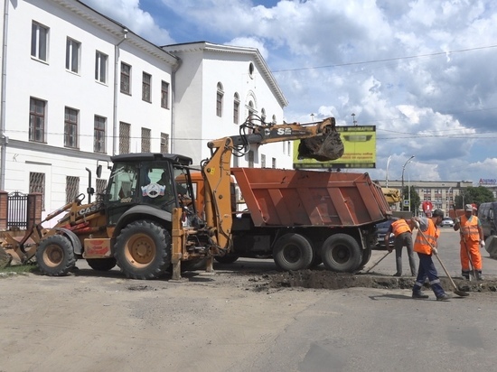 В Тамбове на улице Пролетарской продолжается реконструкция дорог